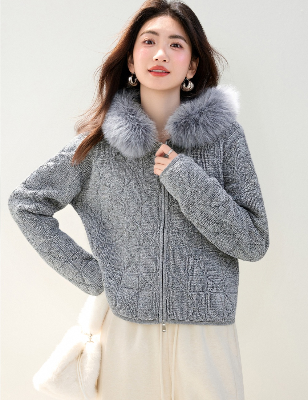 Winter Korean style lazy tops hooded loose coat for women