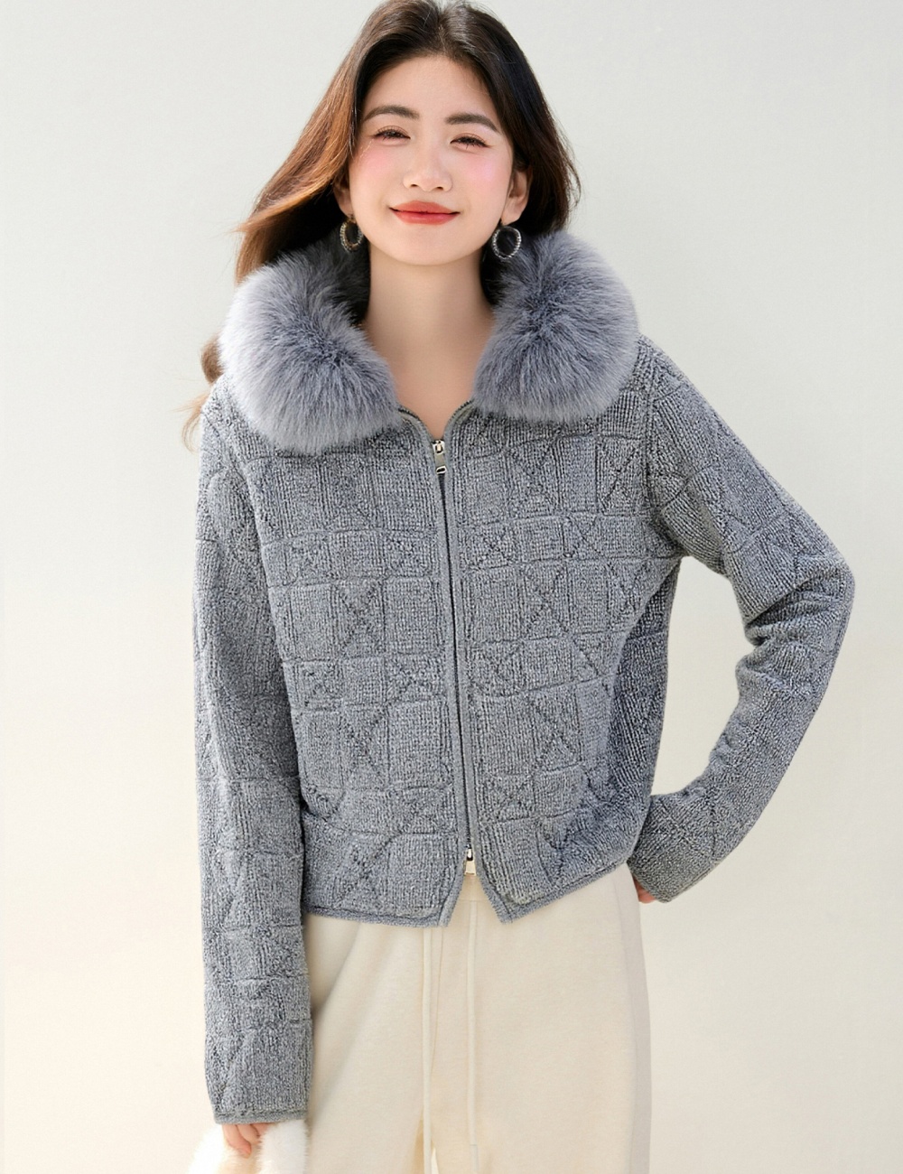 Winter Korean style lazy tops hooded loose coat for women