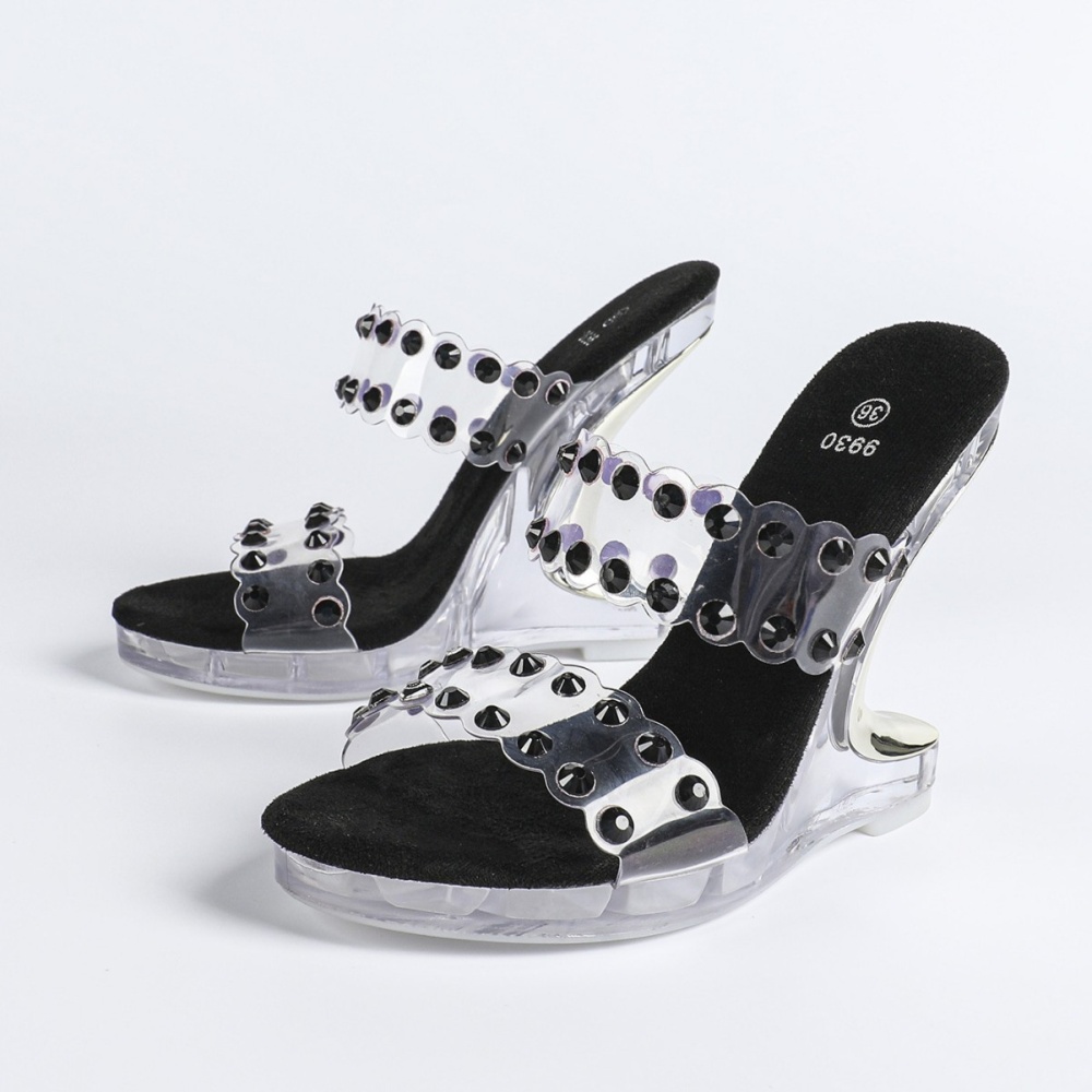 Korean style model high-heeled shoes crystal shoes for women