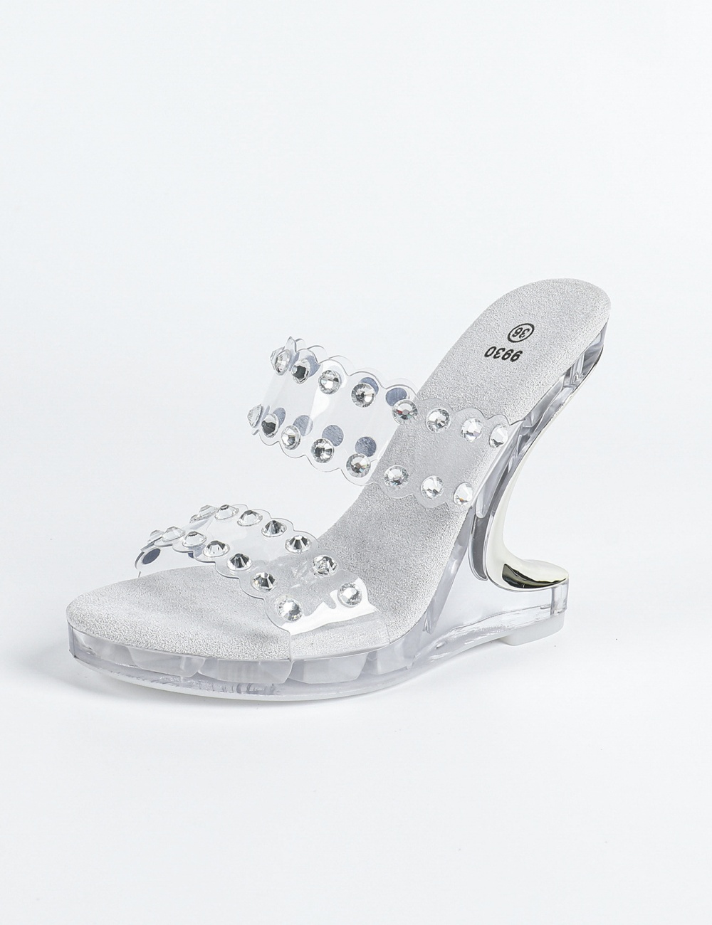 Korean style model high-heeled shoes crystal shoes for women