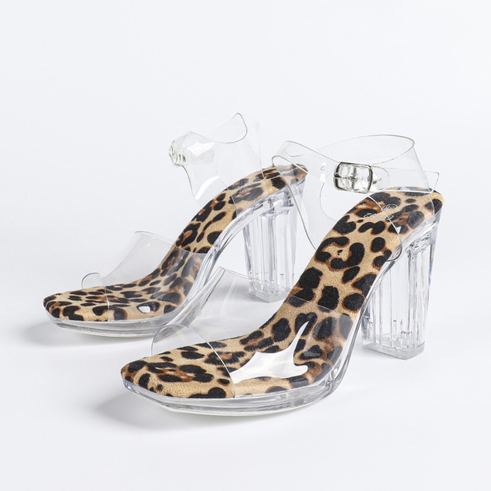 High-heeled fine-root sandals crystal slippers for women