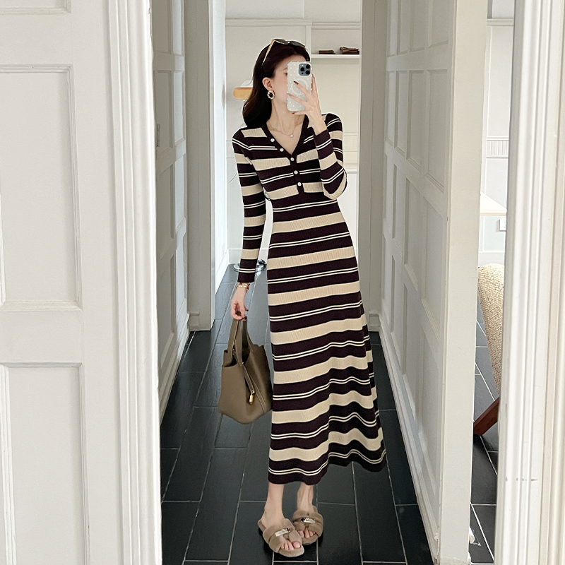 Bottoming dress A-line long dress for women