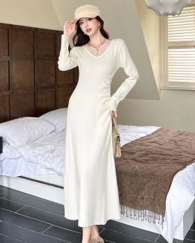 France style long sleeve tender dress for women