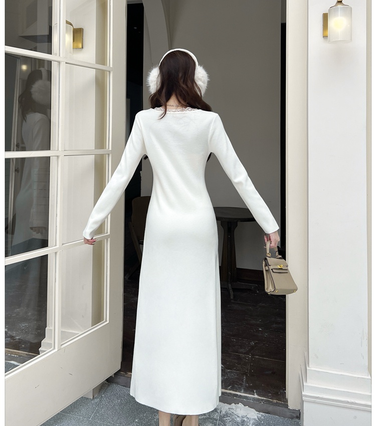 France style long sleeve tender dress for women
