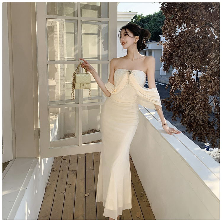 Strapless long dress mermaid formal dress for women