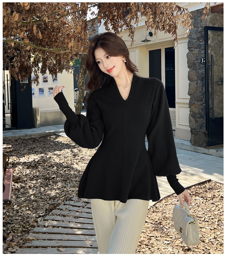 Temperament tender sweater purple tops for women