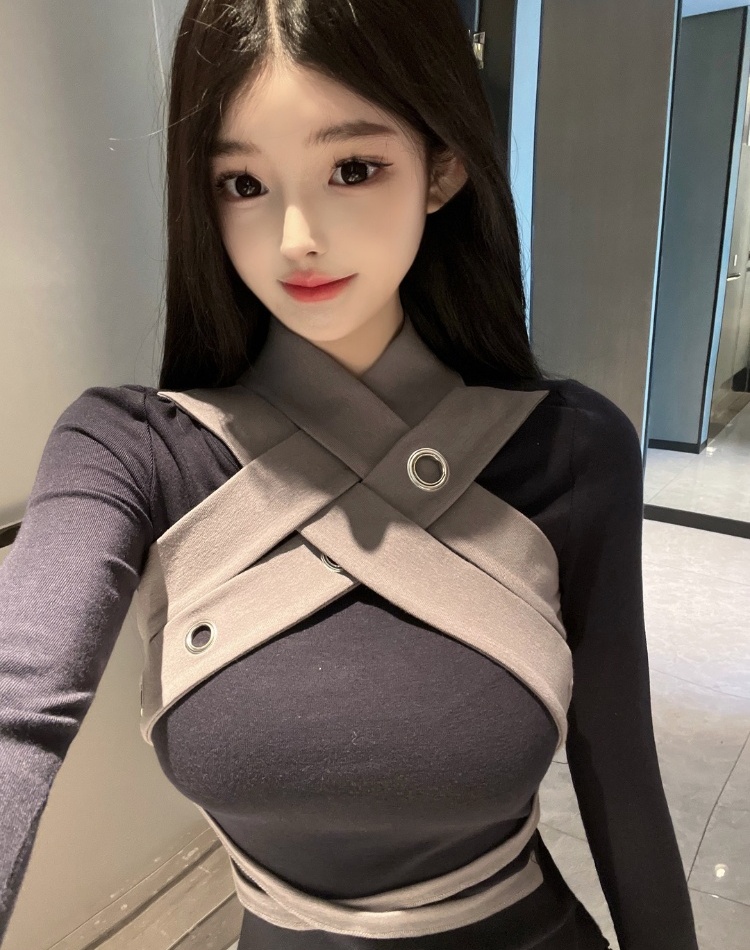 Sweet long sleeve tops temperament T-shirt for women