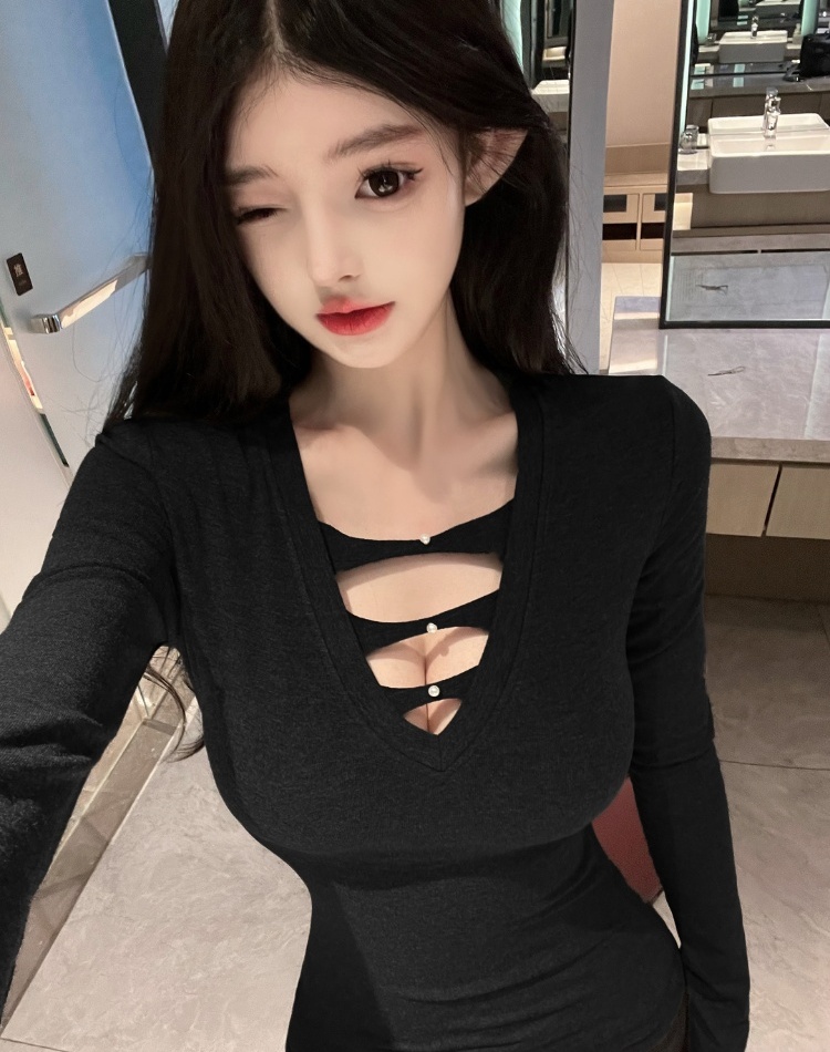 Slim bottoming T-shirt spicegirl tops for women