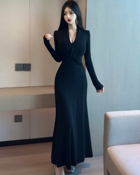 Sexy thick long dress long sleeve dress for women