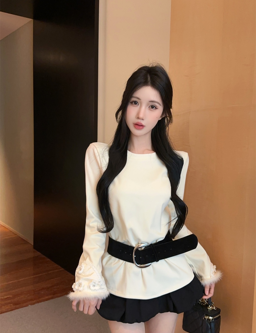 Winter embroidery tops Chinese style skirt a set for women