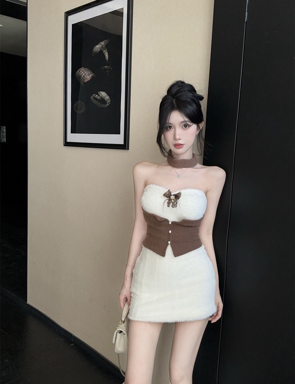 Fluffy outdoor sports enticement dress