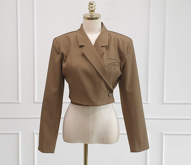 Slim pinched waist skirt fashion winter coat 2pcs set