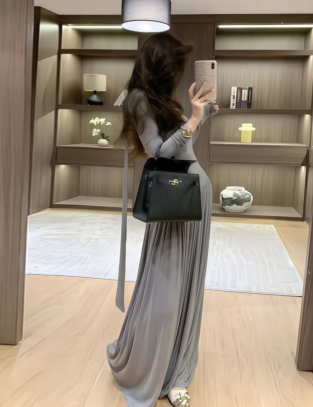 Pinch pleated sexy dress bandage slim long dress for women