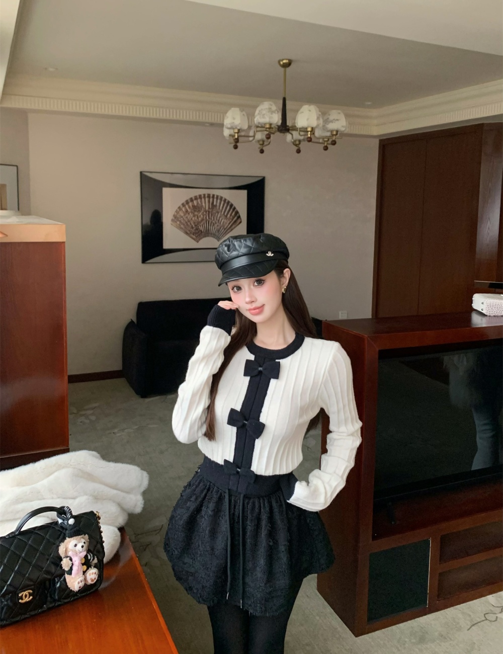 Autumn and winter shirts temperament skirt 2pcs set