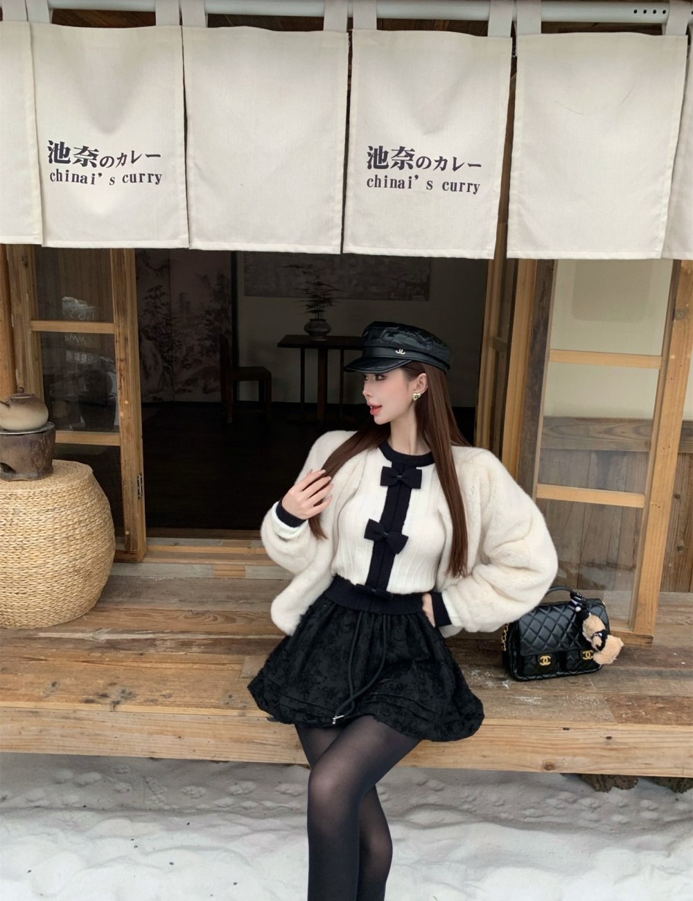 Autumn and winter shirts temperament skirt 2pcs set