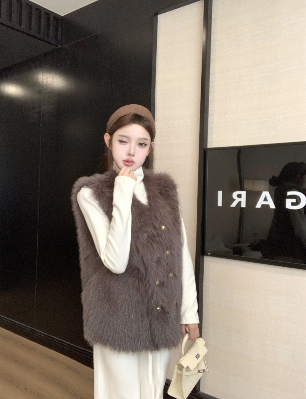 Autumn and winter fur coat waistcoat