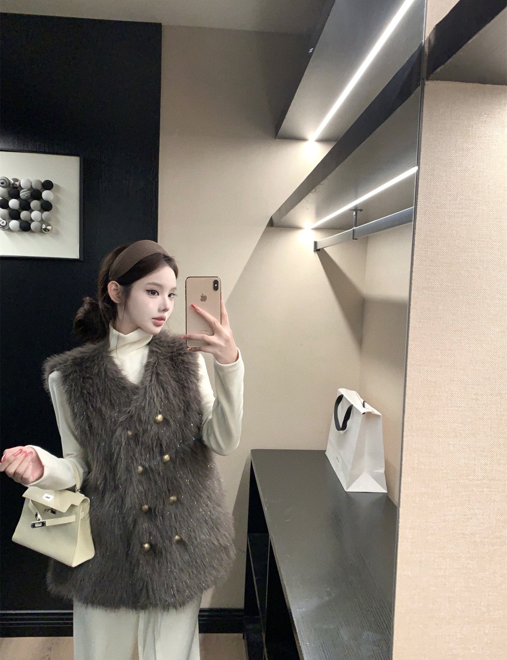 Autumn and winter fur coat waistcoat
