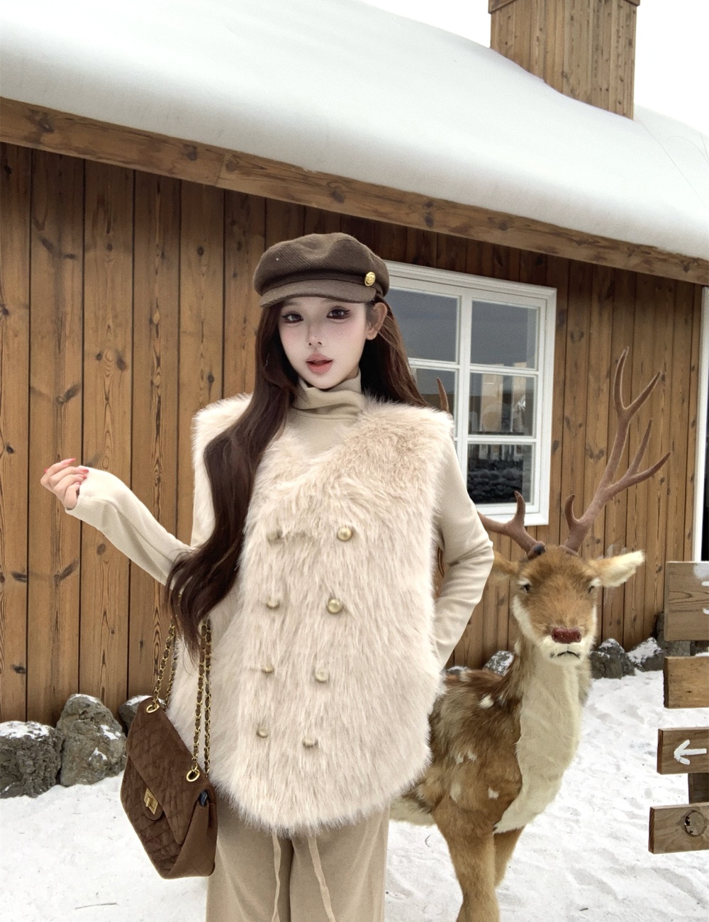 Autumn and winter fur coat waistcoat