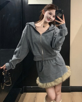 Korean style all-match skirt autumn and winter hoodie