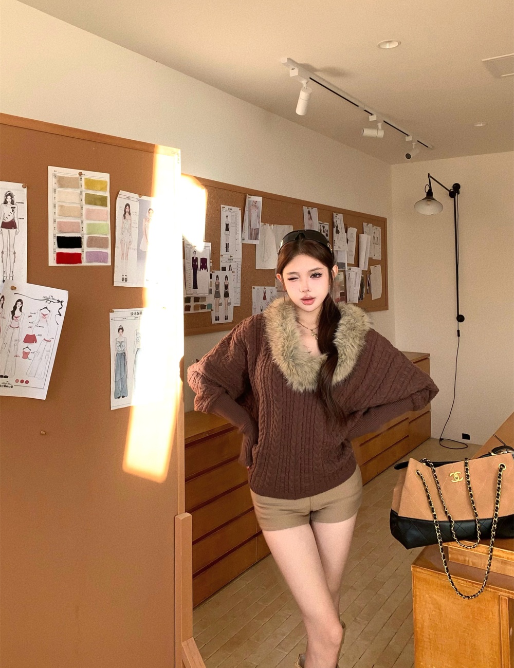 Autumn and winter simulation thick sweater for women