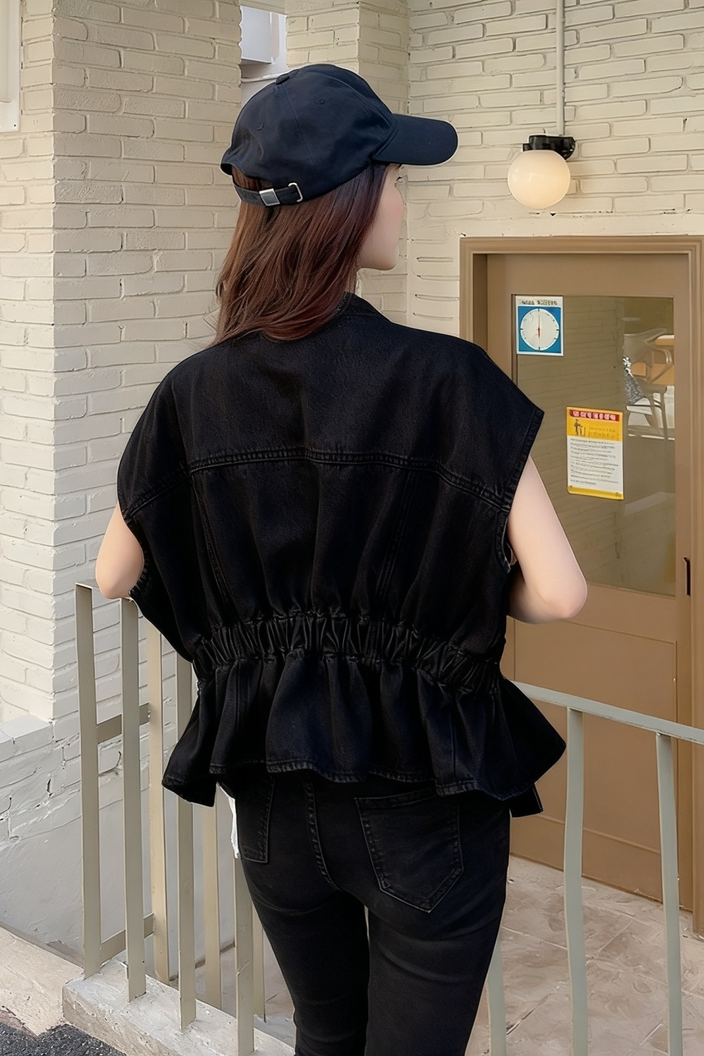 Denim Korean style all-match slim waistcoat