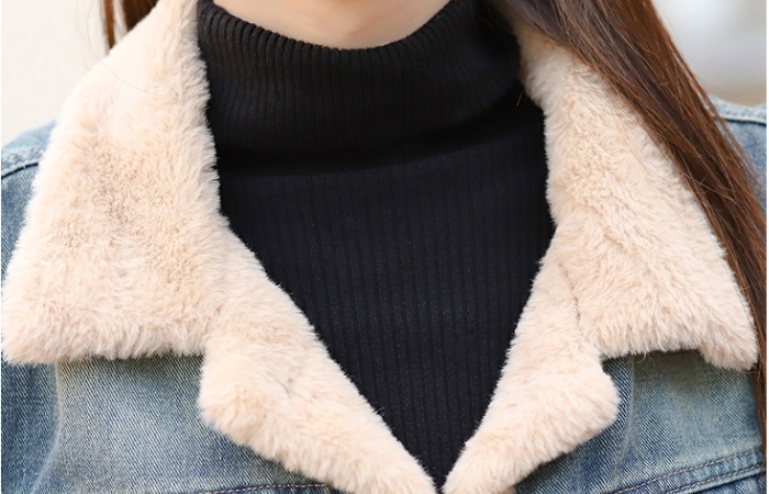 Loose denim waistcoat all-match thermal cotton coat