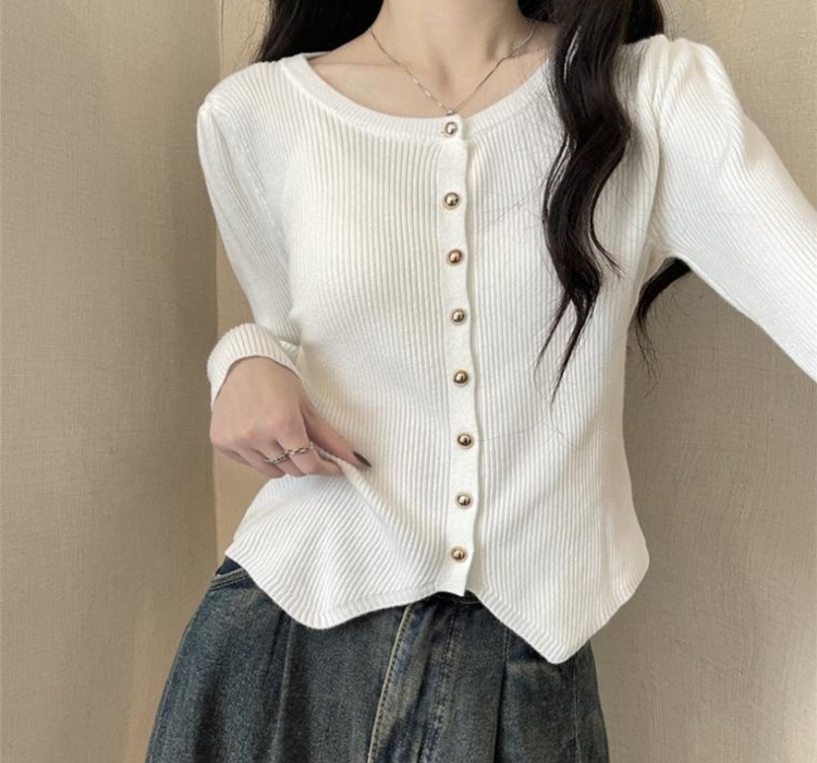 Split hem cardigan autumn and winter sweater