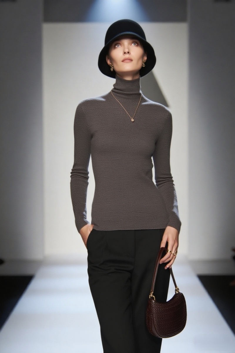 Seamless bottoming shirt high collar sweater