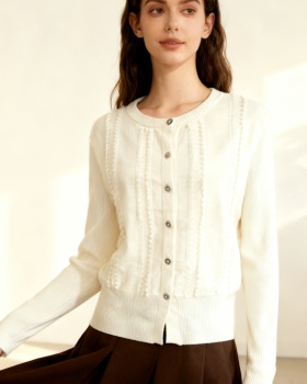 Single-breasted lazy cardigan tassels knitted shirts