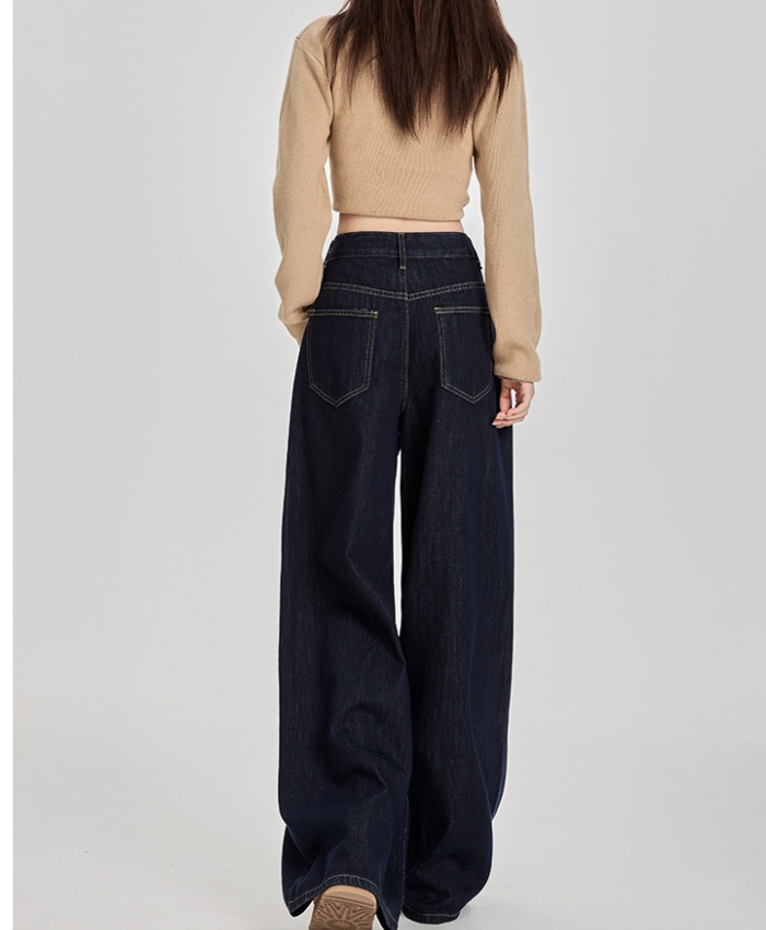 Casual spicegirl wide leg pants loose jeans for women