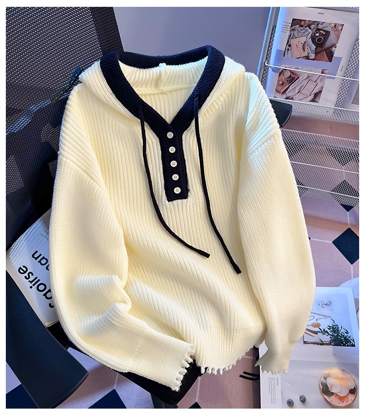 Knitted long sleeve tops Korean style spring sweater for women
