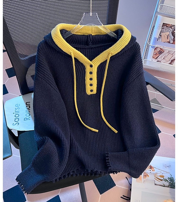 Knitted long sleeve tops Korean style spring sweater for women