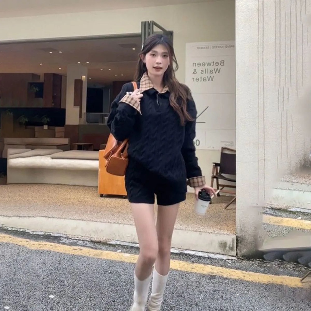 Lazy Korean style sweater autumn tops for women