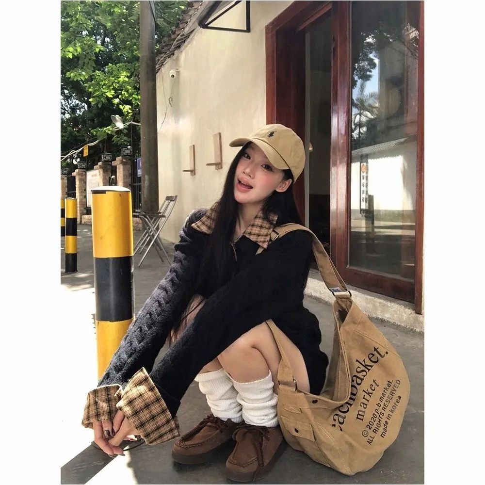 Lazy Korean style sweater autumn tops for women