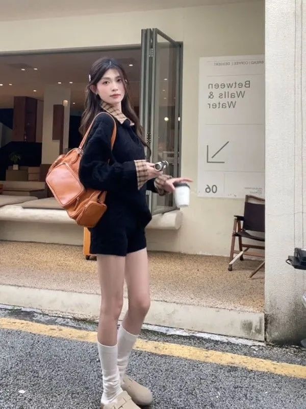 Lazy Korean style sweater autumn tops for women