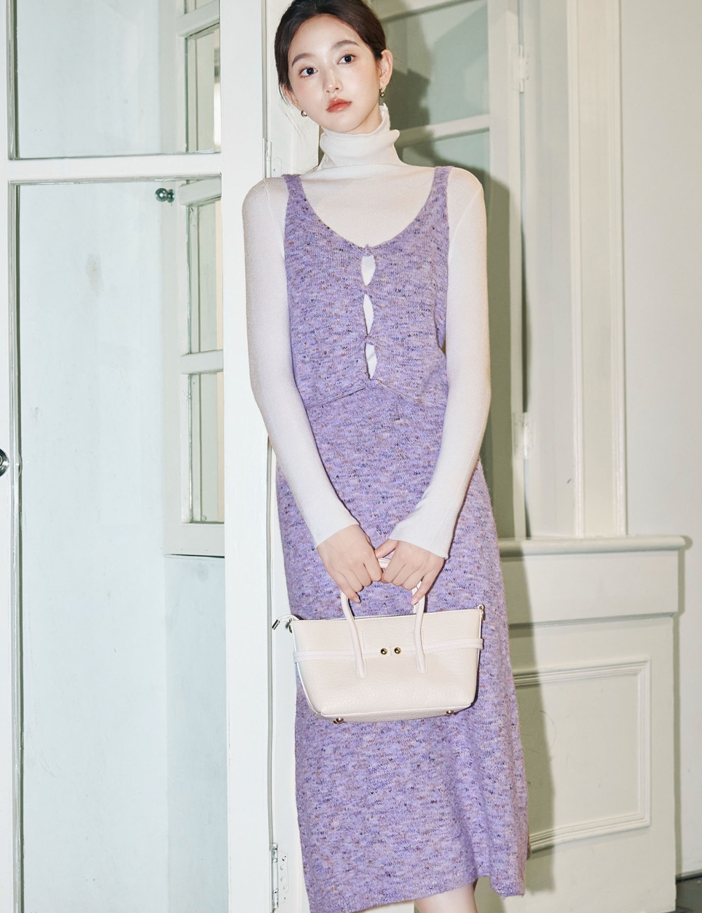 Slim knitwear tops fashion sling sweater 3pcs set