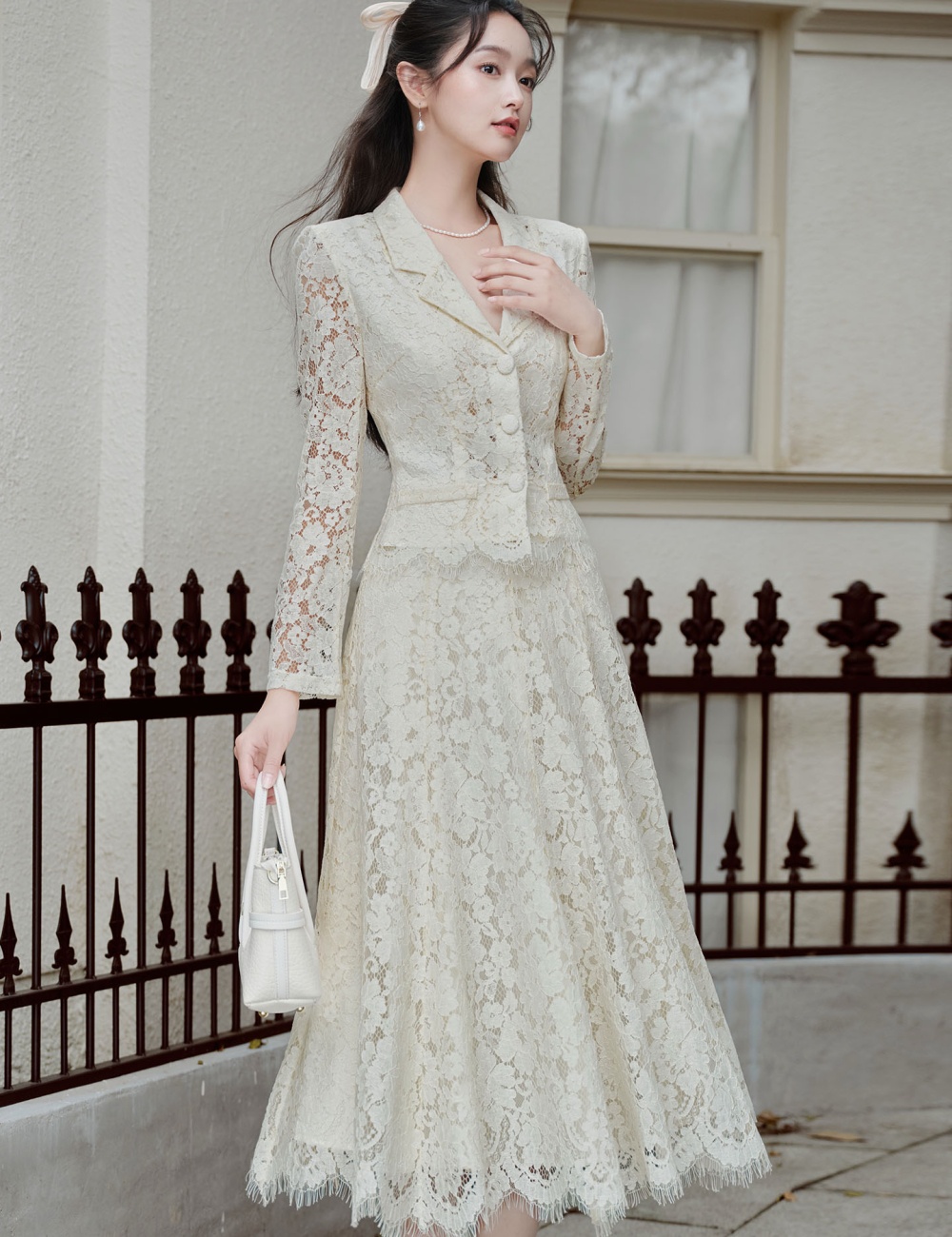 Pinched waist big skirt tops tender long skirt a set