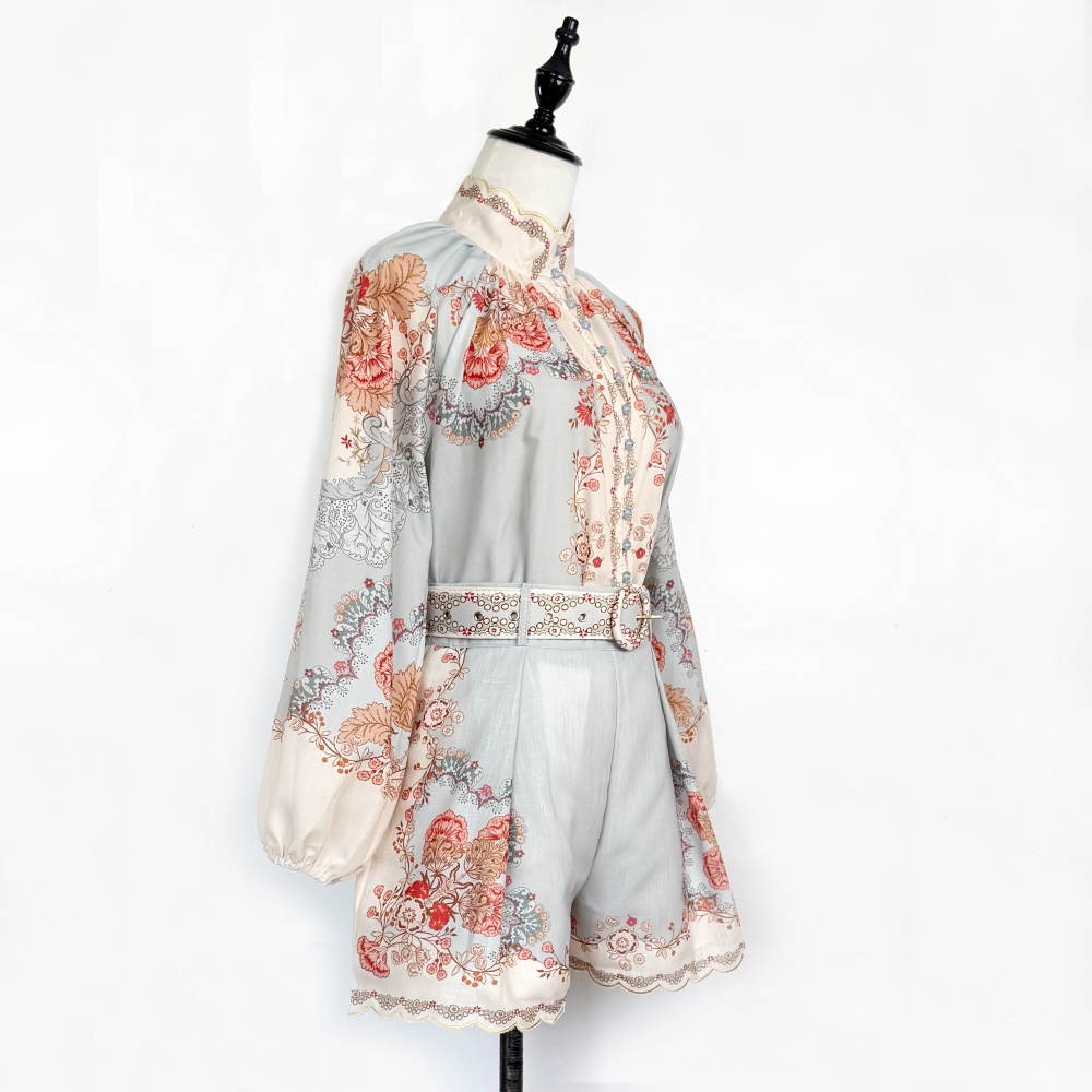 Retro spring and summer shorts thin tops a set