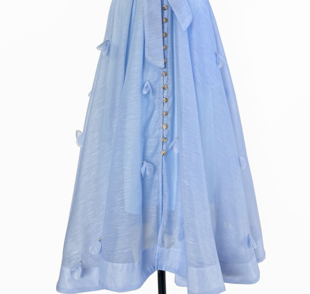 Silk linen long frenum dress slim colors diamond lady dress