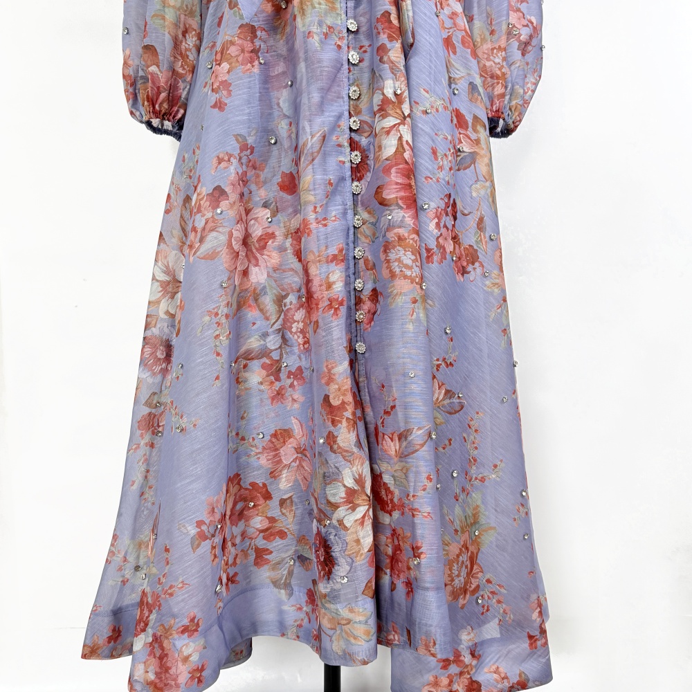 Single-breasted dress long dress for women