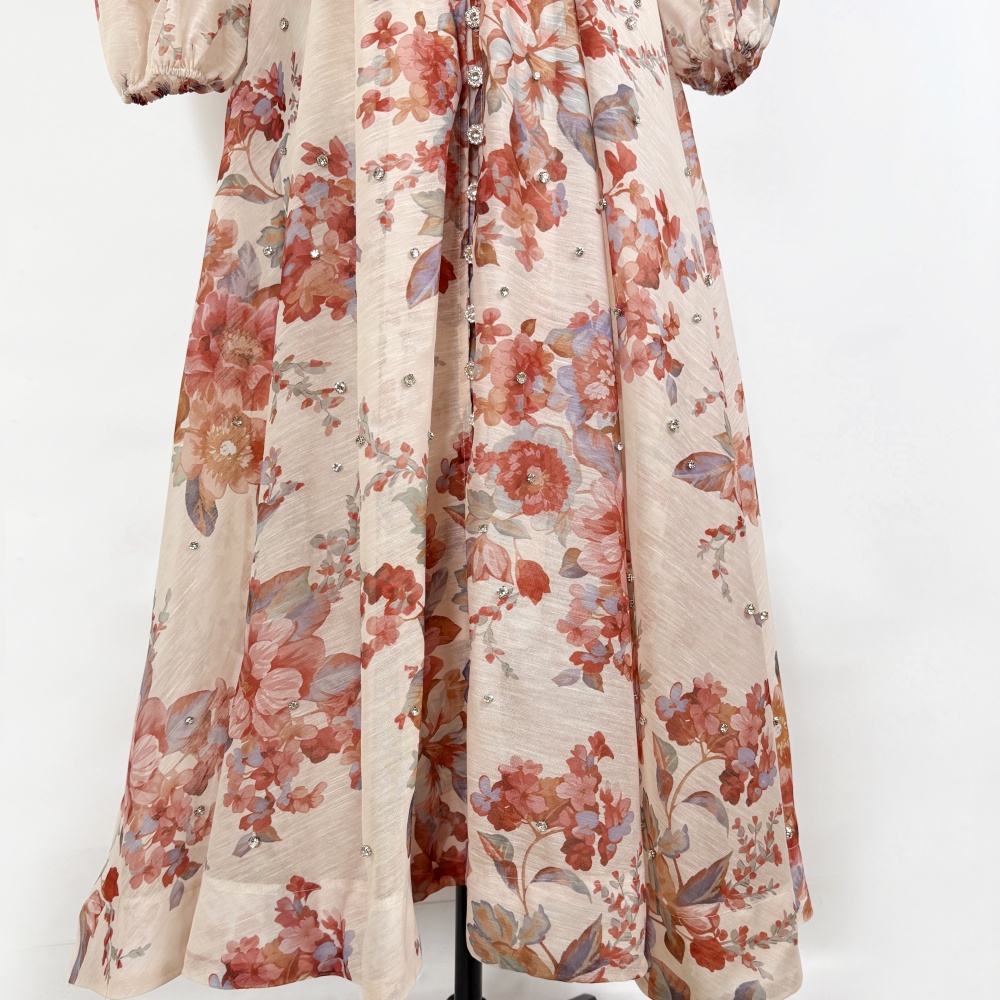 Single-breasted dress long dress for women