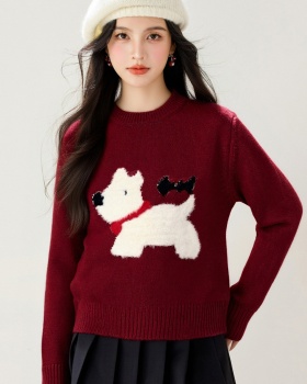 Loose plush retro puppy lazy autumn and winter sweater