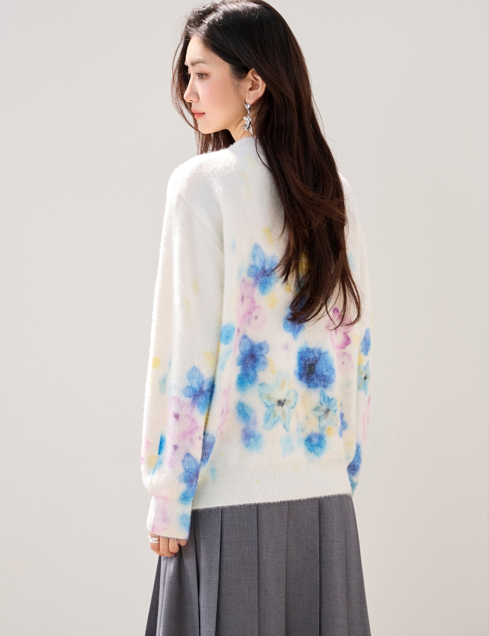 Inside the ride thick flowers lazy blooming sweater for women