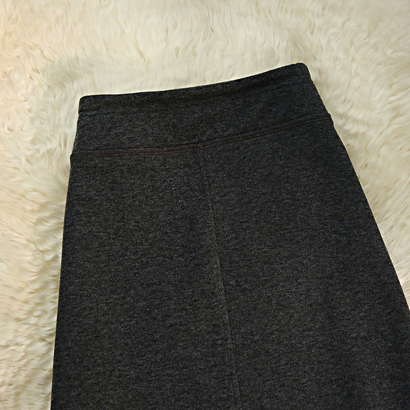 Gray slim all-match autumn and winter skirt for women