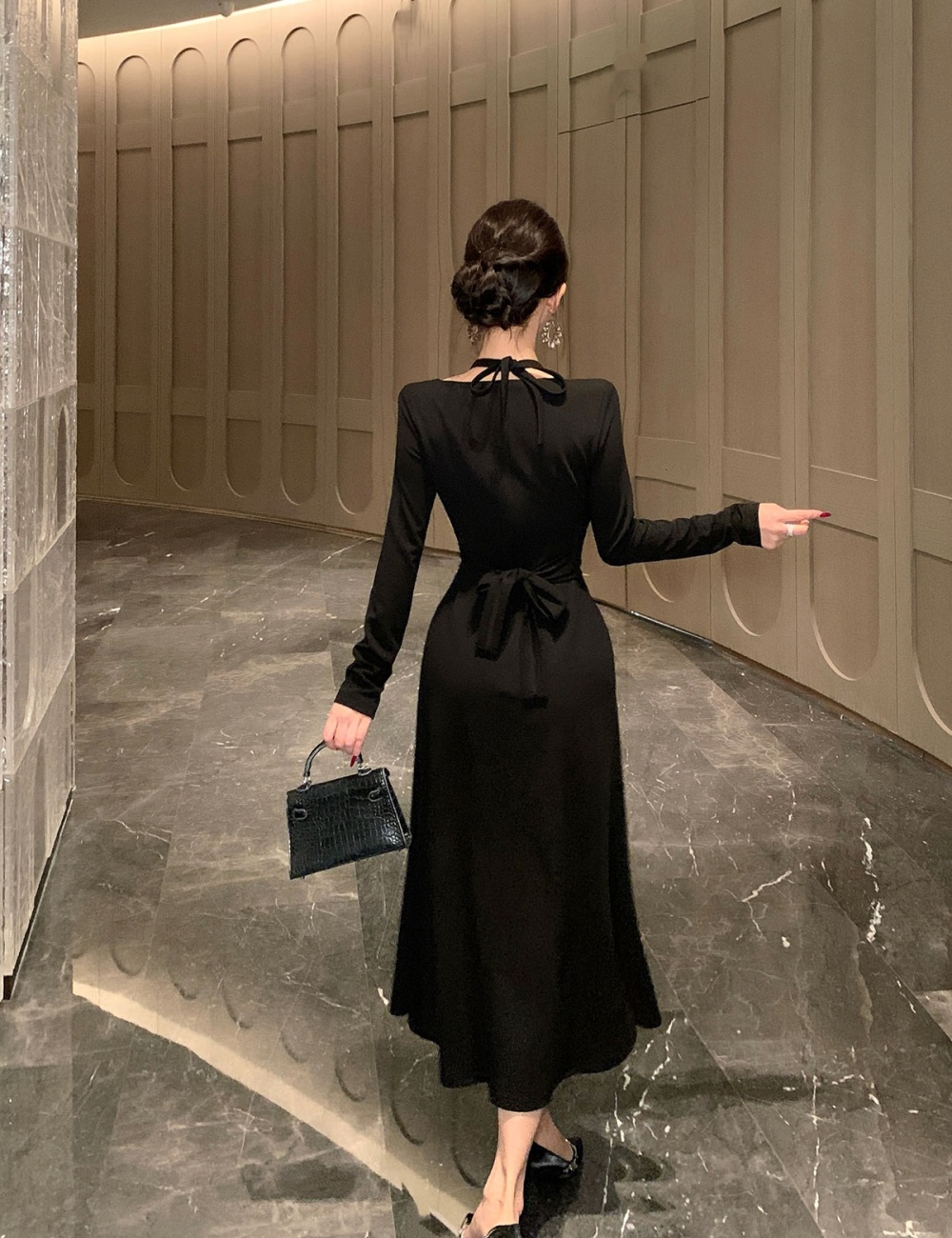 Inside the ride slim dress long sleeve formal dress