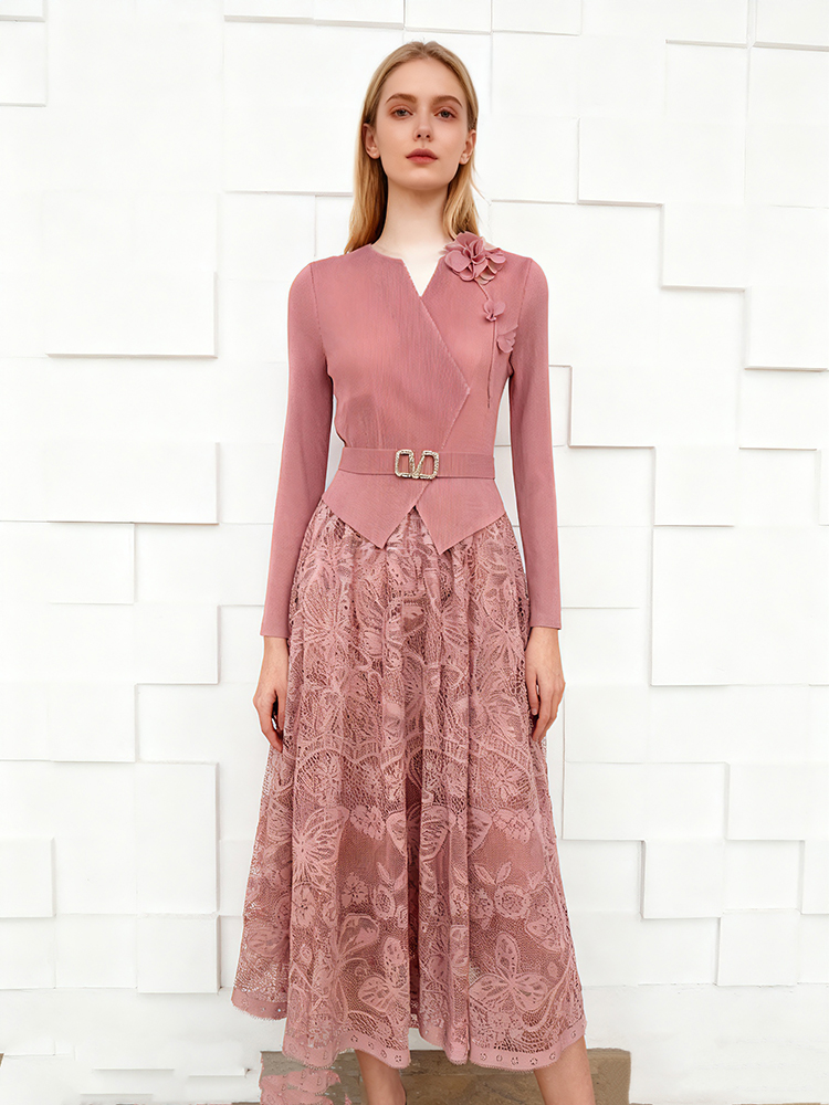 Stereoscopic chanelstyle embroidery dress for women