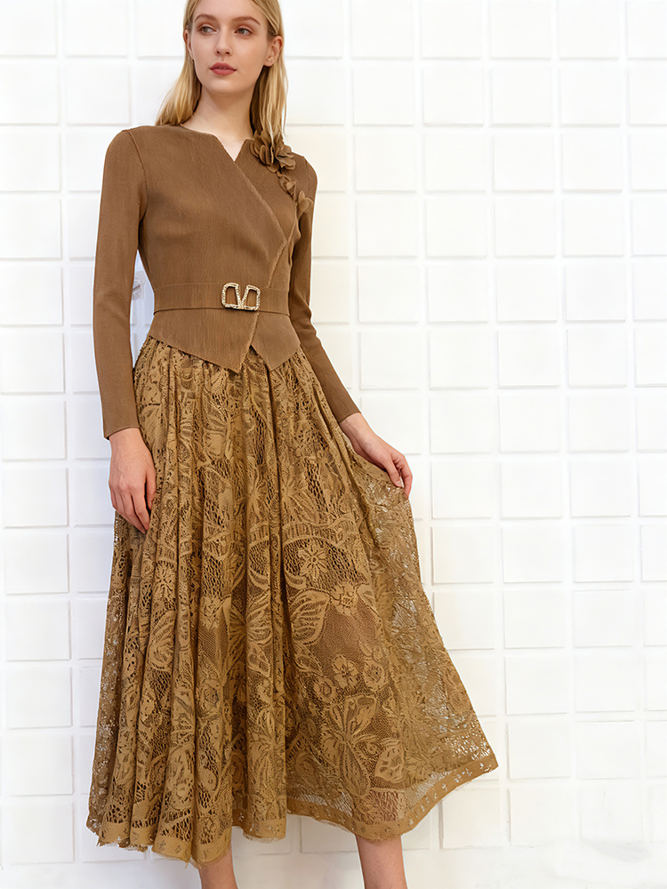 Stereoscopic chanelstyle embroidery dress for women