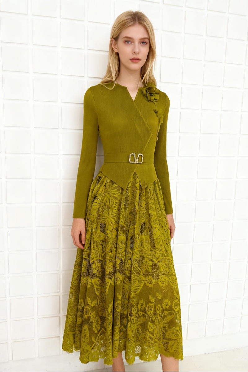 Stereoscopic chanelstyle embroidery dress for women