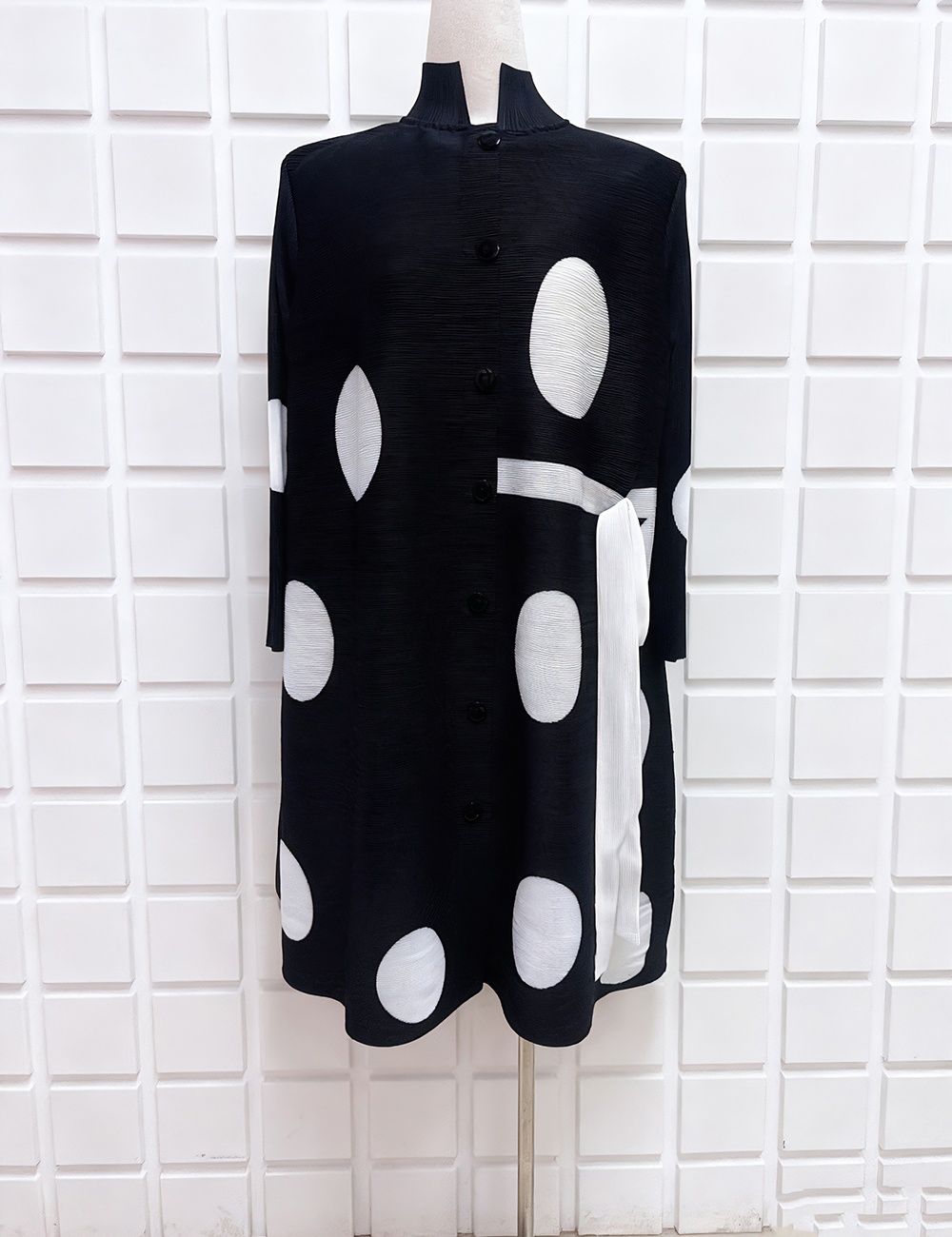 Printing streamer shirt all-match fold dress