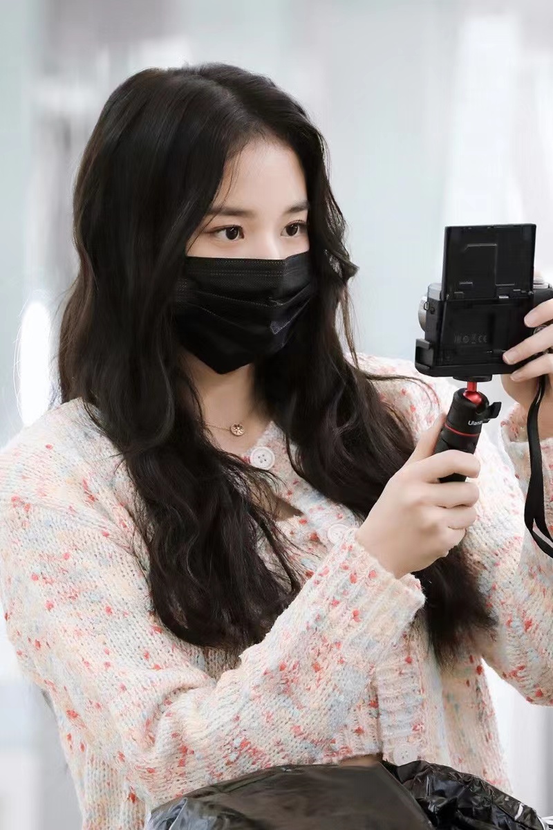 Navel knitted Korean style tops 2pcs set